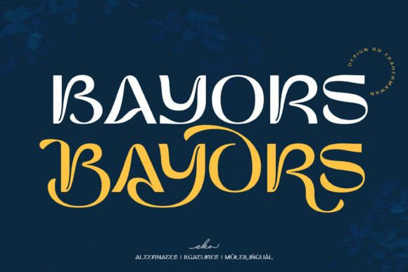 Bayors Display Font for Editorial Design