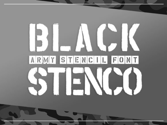Black Stenco Font for Bold Campaign Headlines