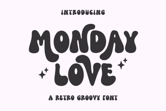 Monday Love: A Retro Groovy Display Font for Editors