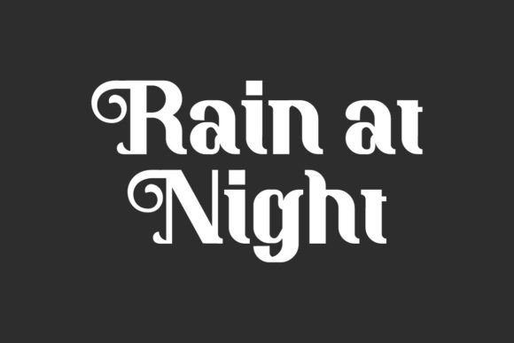Rain at Night Font: A Retro Display for Handmade Brands