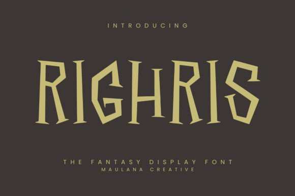Righris: A Unique Display Font for Makers