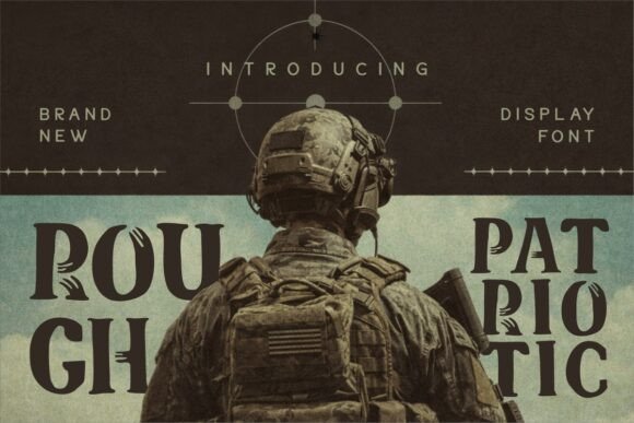 Rough Patriotic Typeface for Editorial Design