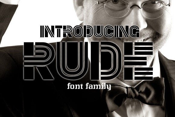 Rude Display Font for Bold Maker Designs