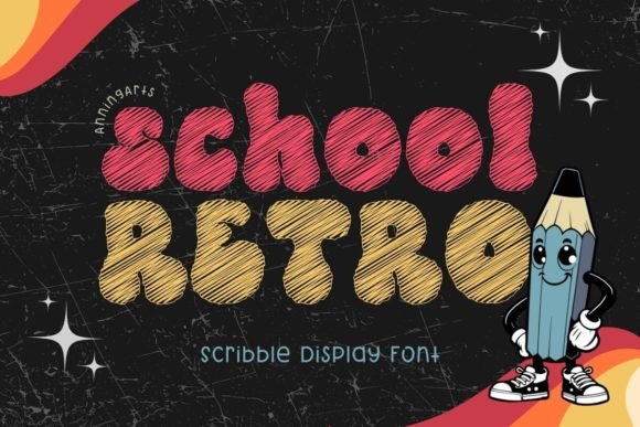 School Retro Typeface for Playful Branding