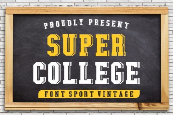 Super College Font for Bold Craft Designs