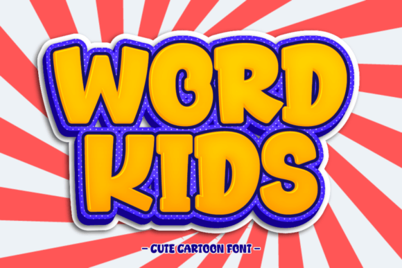 Word Kids: A Playful Display Font for Branding